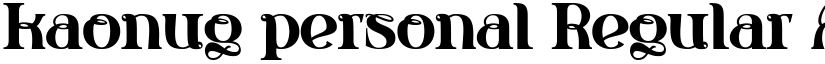 kaonug personal Regular font