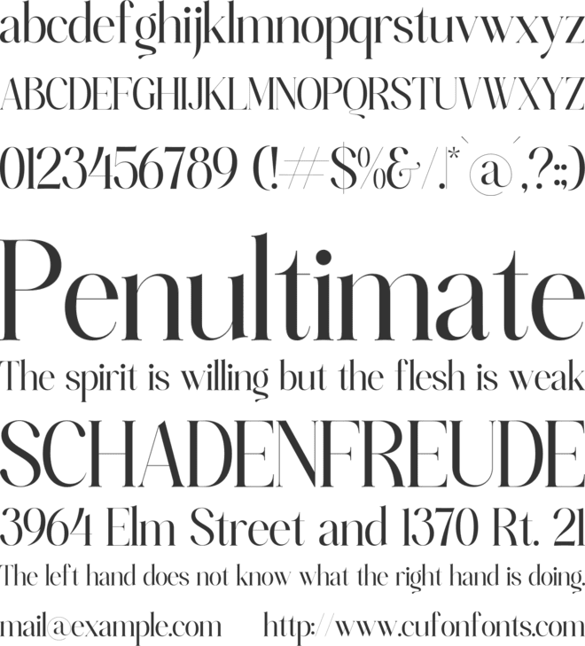 Rabgella font preview