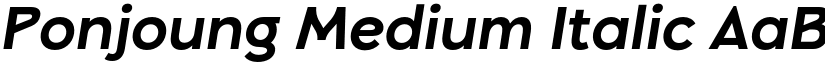 Ponjoung Medium Italic font