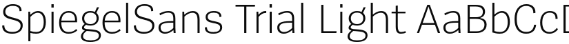 SpiegelSans Trial Light font