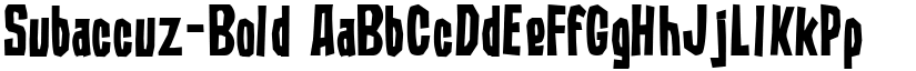 Subaccuz-Bold font