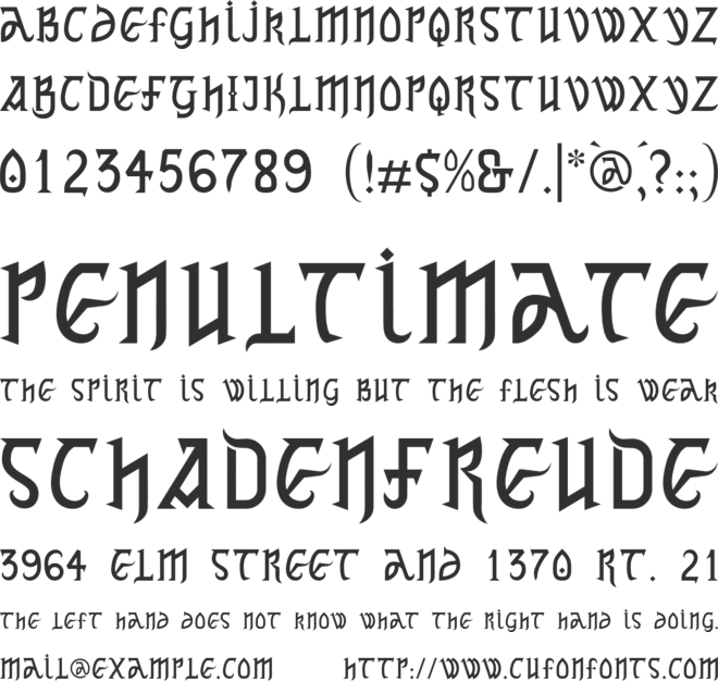 Porspican Serif font preview