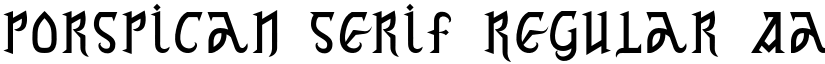 Porspican Serif font download