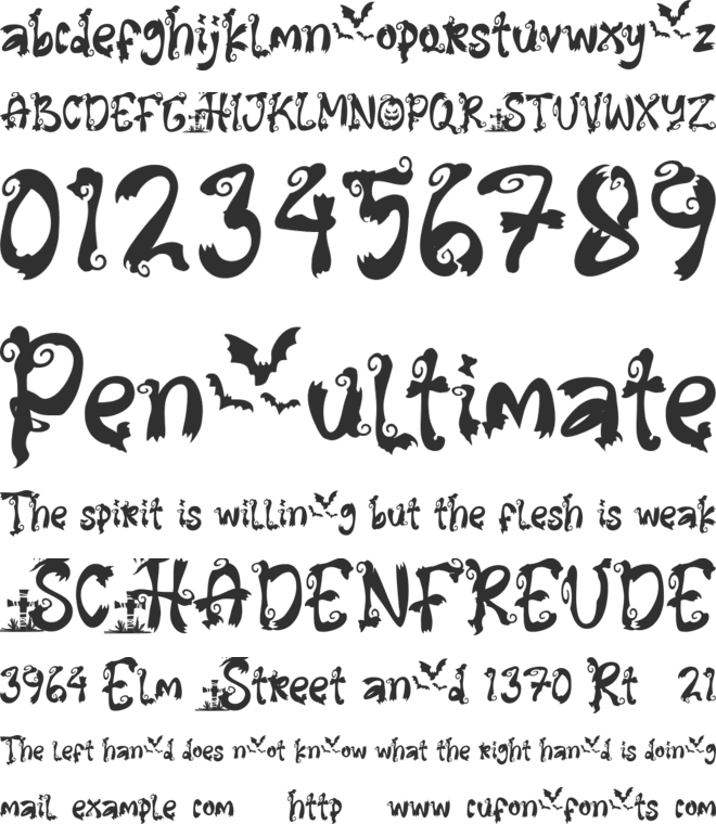 Spooky Halloween - Personal Use font preview