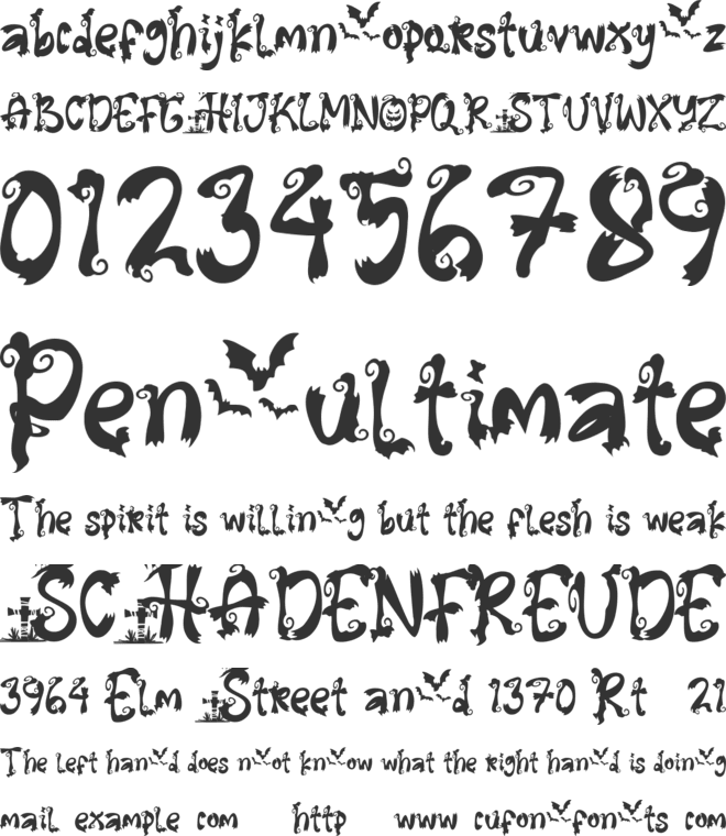 Spooky Halloween - Personal Use font preview
