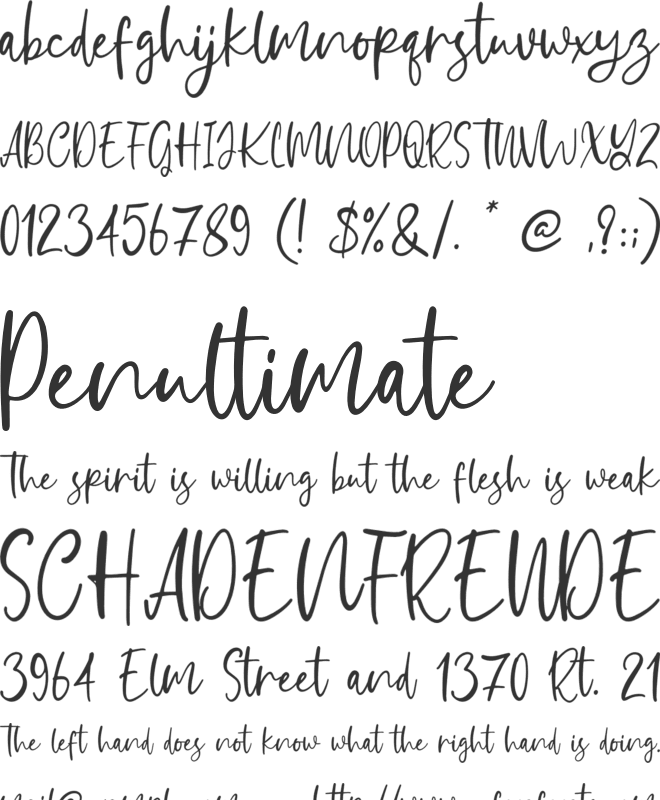 Carolina Smile font preview