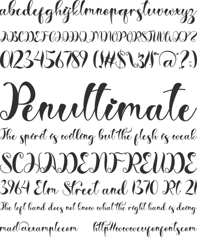 Winter Vacation font preview