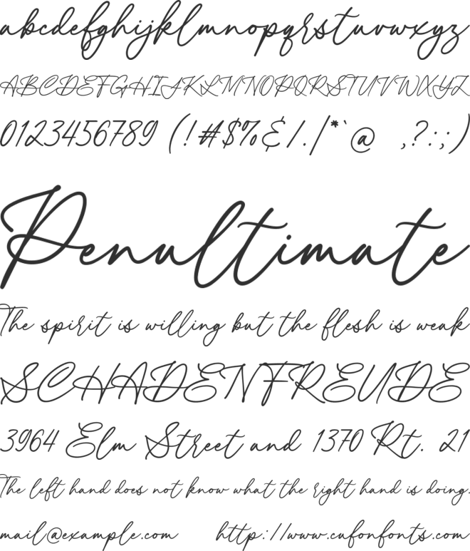 Bughats font preview