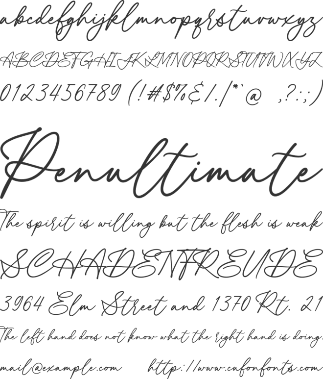Bughats font preview