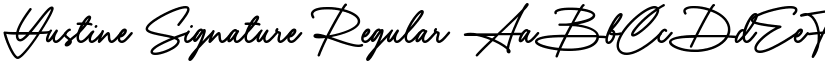 Yustine Signature Regular font