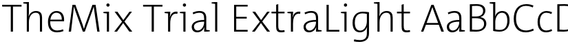 TheMix Trial ExtraLight font