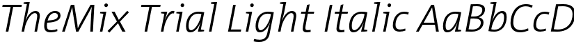 TheMix Trial Light Italic font
