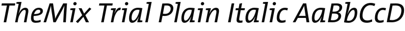 TheMix Trial Plain Italic font