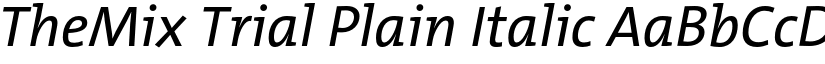 TheMix Trial Plain Italic font