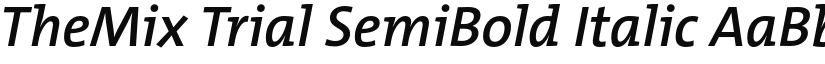 TheMix Trial SemiBold Italic font