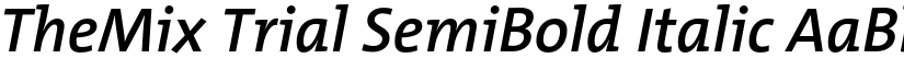 TheMix Trial SemiBold Italic font
