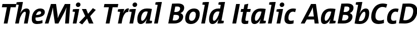 TheMix Trial Bold Italic font