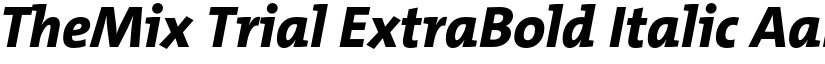 TheMix Trial ExtraBold Italic font