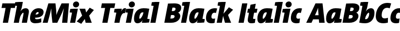 TheMix Trial Black Italic font