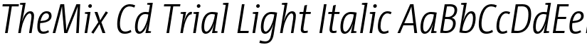 TheMix Cd Trial Light Italic font