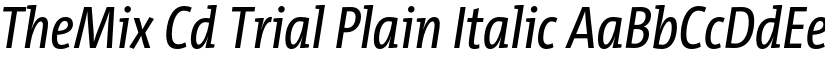 TheMix Cd Trial Plain Italic font