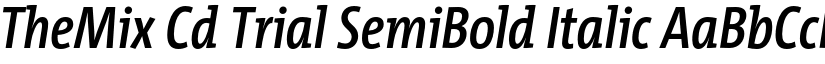 TheMix Cd Trial SemiBold Italic font