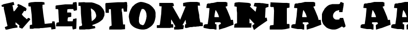 Kleptomaniac font