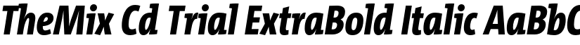 TheMix Cd Trial ExtraBold Italic font