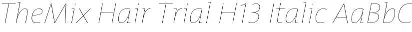 TheMix Hair Trial H13 Italic font