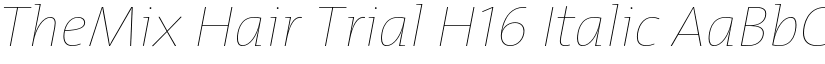TheMix Hair Trial H16 Italic font