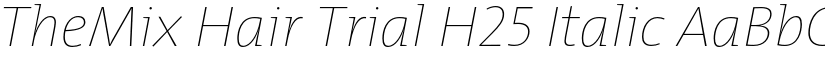 TheMix Hair Trial H25 Italic font