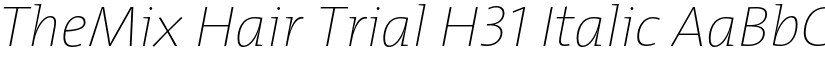 TheMix Hair Trial H31 Italic font