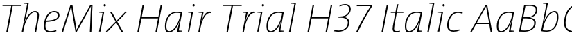 TheMix Hair Trial H37 Italic font