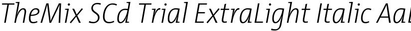 TheMix SCd Trial ExtraLight Italic font