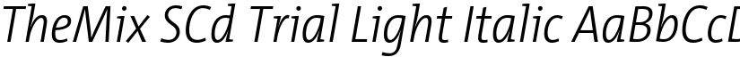 TheMix SCd Trial Light Italic font