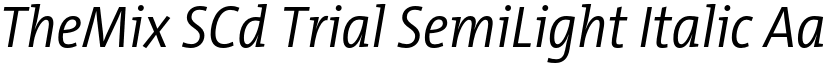 TheMix SCd Trial SemiLight Italic font