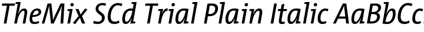 TheMix SCd Trial Plain Italic font