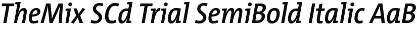 TheMix SCd Trial SemiBold Italic font