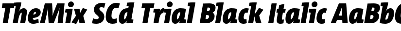 TheMix SCd Trial Black Italic font