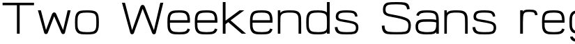 Two Weekends Sans regular font