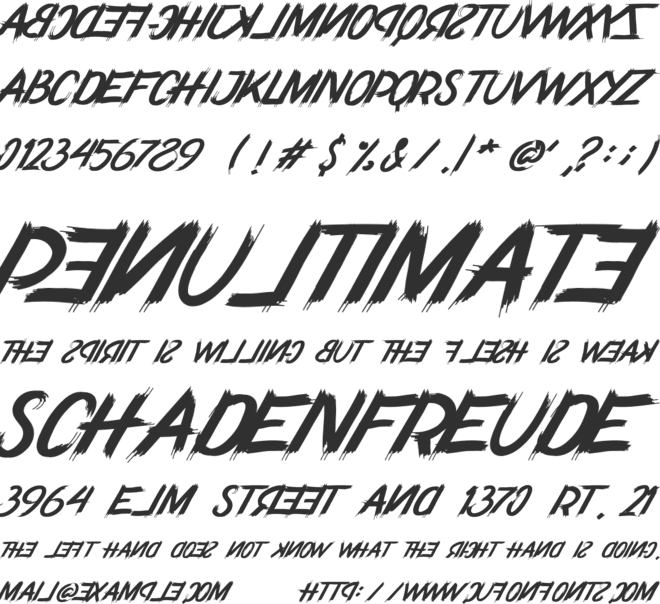 Moshing font preview