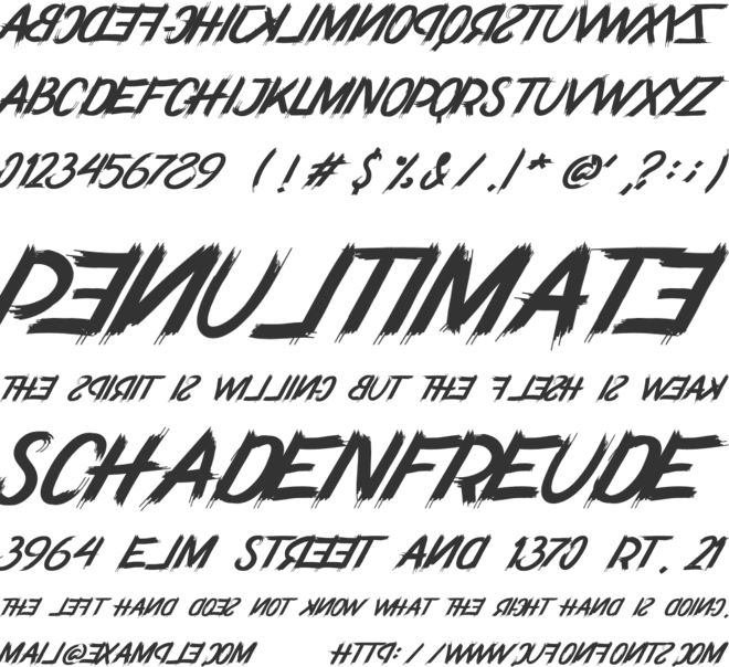 Moshing font preview