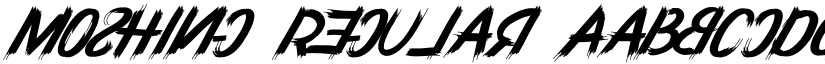 Moshing Regular font
