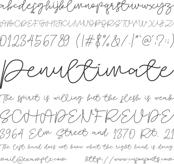 Smolly Line font preview