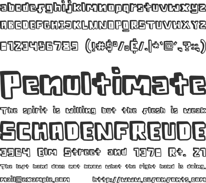 Blocky Best font preview