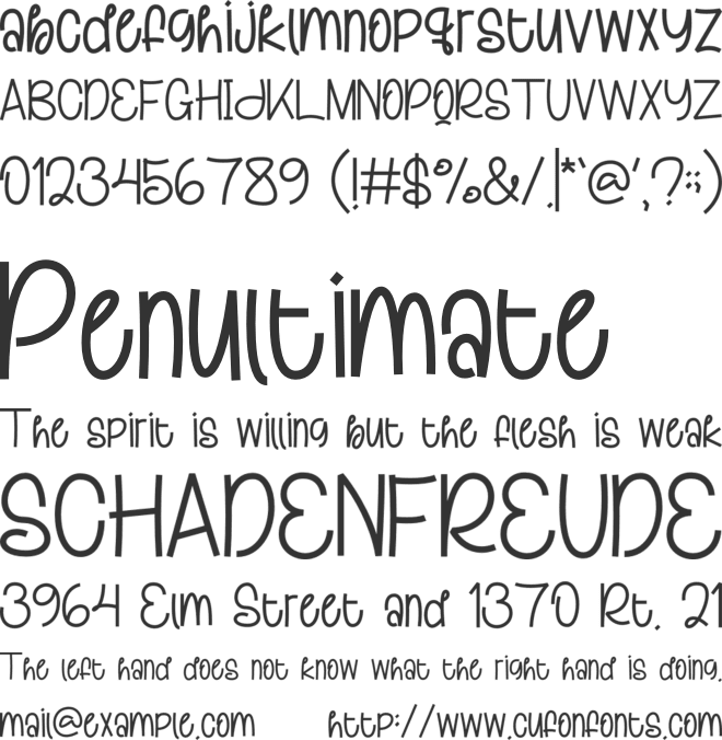 Butterfun font preview
