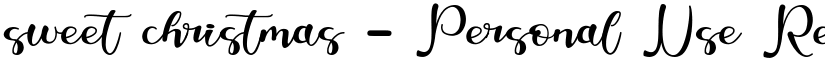 sweet christmas - Personal Use Regular font