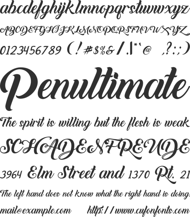 Love And Butterfly font preview