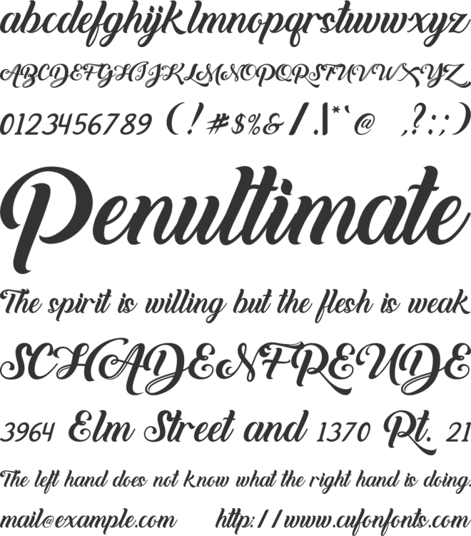 Love And Butterfly font preview