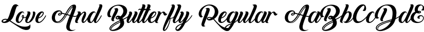 Love And Butterfly Regular font